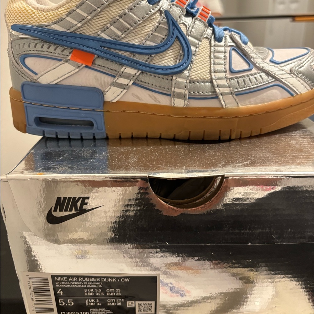 Nike Kids Rubber Dunk Sneakers - Blue, Gray, and Orange